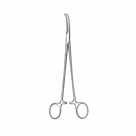 Зажим артериальный и лигатурный по Оверхольту, 22 см