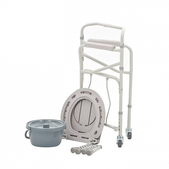 Кресло-коляска для инвалидов FS693 с санитарным оснащением