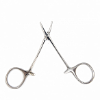 Зажим к/о глазной, прямой с зубом, 84 мм