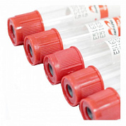 Вакуумные пробирки Improvacuter без наполнителя, красные, 5 мл, 13х75 мм (уп. 100шт) 602050112