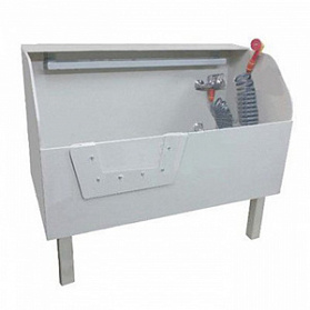 Ванна для груминга и мытья животных №1 полипропилен, 1200x600x1000h с дверцей, душ