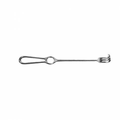 Крючок хирургический острый трехзубый № 2