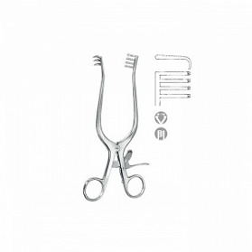 Ранорасширитель с кремальерой с тупыми зубцами, по WEITLANER, 20 см KLS Martin