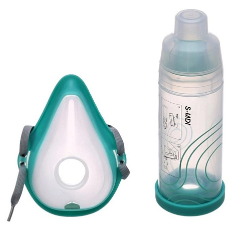 Камера/спейсер аэрозольная, клапанная proMedanz S-MDI с маской для взрослых
