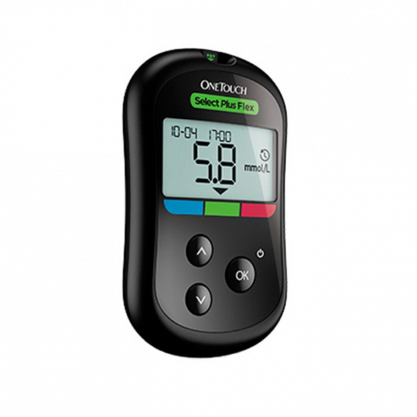 Глюкометр OneTouch Select Plus Flex (Селект Плюс Флекс), ручка + 10 ланцетов в комплекте