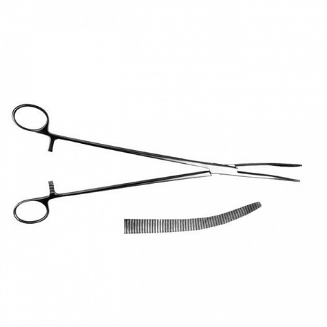 Зажим к/о зубчатый изогнутый № 3 270 мм