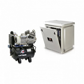 Cattani 30-160 - безмасляный компрессор для двух стоматологических установок