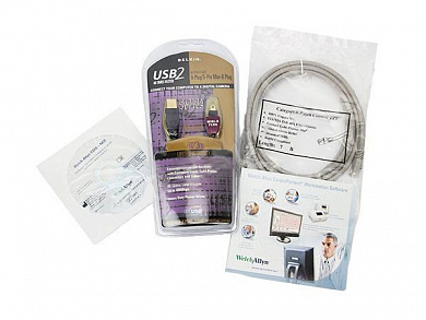 Опция интерпретация, USB кабель для передачи данных, Кабель интерфейсный, CD-диск с программным обеспечением  Welch Allyn, США