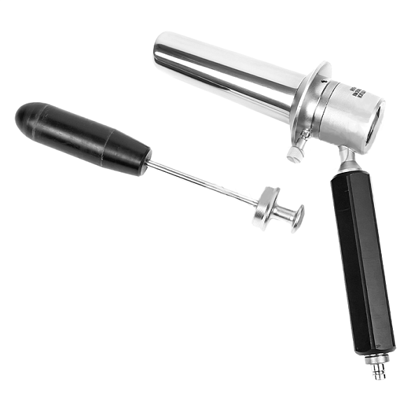 Аноскоп хирургический многоразовый. Диаметр внешний - 28мм. Длина рабочей части - 85мм. С П-образным вырезом и вращающейся ручкой