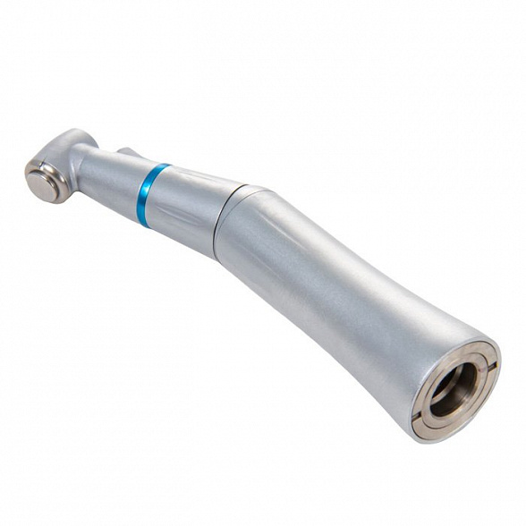 555 - угловой наконечник с генератором света, внутренним охлаждением и кнопочным зажимом бора, 1:1, для CA-боров 2,35 мм, Mercury