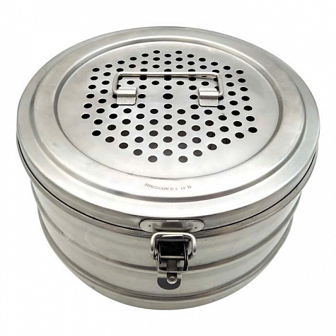 Коробка медицинская стерилизационная с фильтром D-6