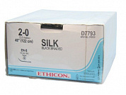 Шовный материал ШЕЛК 0. 17х45 см. черный лигатура Ethicon