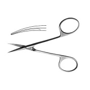 Ножницы глазные остроконечные вертикально-изогнутые 113 мм