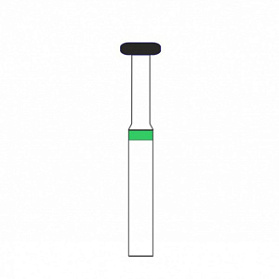 Бор стоматологический алмазный для турбинного наконечника, форма колесо, полукруглый обод,  грубой зернистости, длина 19 мм, d=2,7 , 10 шт