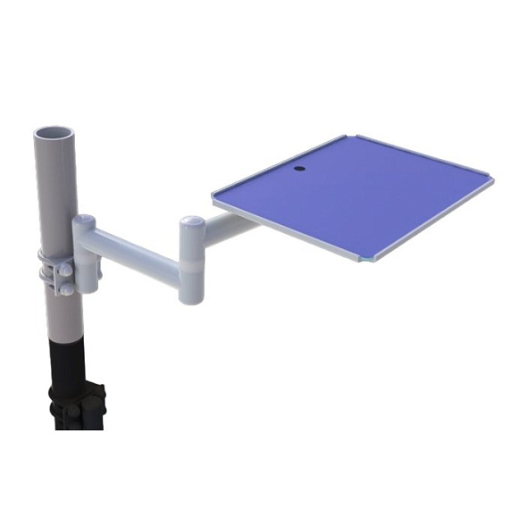 Столик инструментальный DS-Tab-30-2 (нержавеющая сталь / стекло)