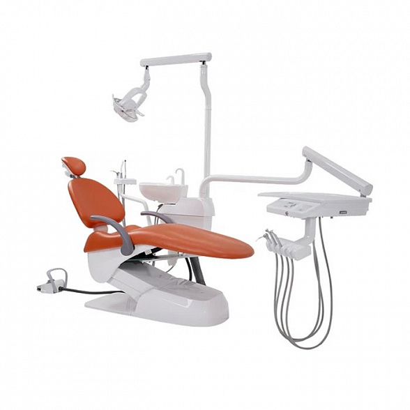 AJ 11 ECO - стоматологическая установка с верхней/нижней подачей инструментов, с подкатным модулем