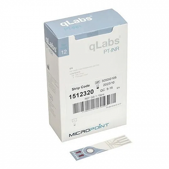 Тест-полоска qLabs® PT-INR Test Strip 12шт/упаковка