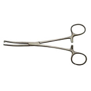 Зажим кровоостанавливающий 1х2-зубый зубчатый изогнутый №2 ПТО Медтехника