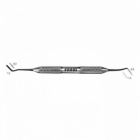 1351F Black Малая двухсторонняя гладилка FABRI серии Black