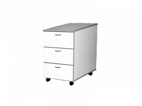 Прикроватная тумба с тремя выдвижными ящиками из ламинированной ДСП