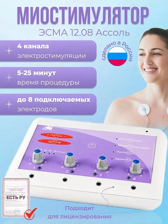 Аппарат ЭСМА «Ассоль» 12.08 (миостимулятор)