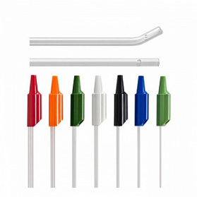 Аспирационный катетер с вакуум контролем, градуировкой, изогнутый кончик, размер катетера 16, Sumi (2 отверстия расположенных попеременно)