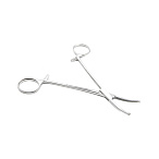 Зажим кровоостанавливающий 1х2 зубый зубчатый изогнутый N 1 150мм