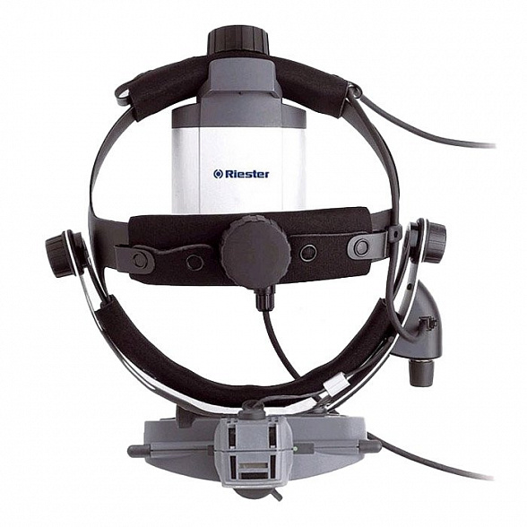 Офтальмоскоп налобный бинокулярный Set III All Pupil II(провод XL, стац наст дер, Б/М деп, синий фильр, без ф-ции рассеив.) Riester