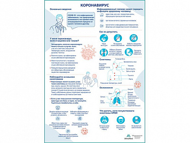 Коронавирус плакат глянцевый А1/А2 (глянцевый A2)