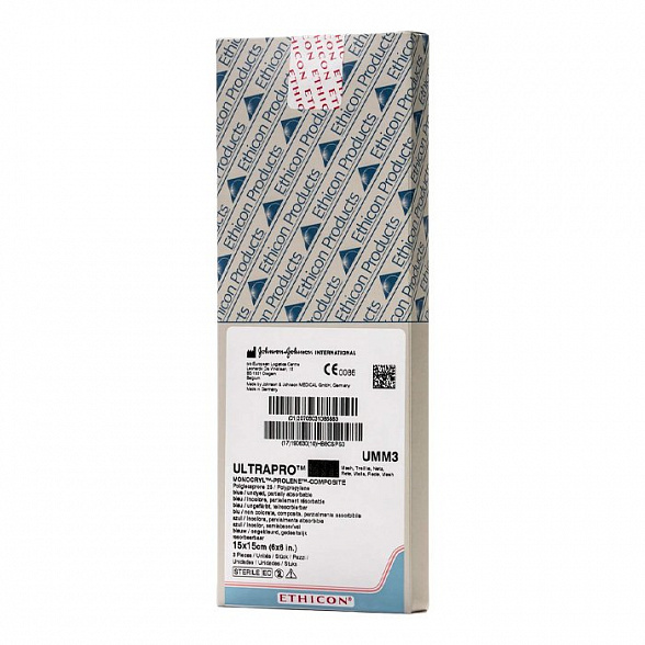 Ethicon УЛЬТРАПРО хирургическая сетка композиционная 15 х 15 см UMM3, 3 шт