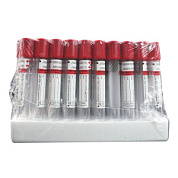 Вакуумные пробирки Lab-Vac без наполнителя, красные, 6 мл, 13х100 мм (уп. 100шт) 1000613100