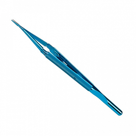 Иглодержатель микрохирургический (3-шарнира) 180 мм, прямой, замок L