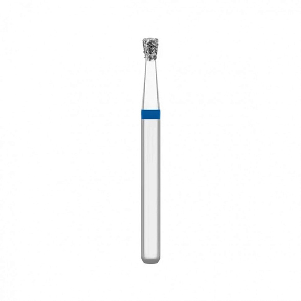 Бор стоматологический алмазный для турбинного наконечника, форма обратноконсусная, средней зернистости, длина 19 мм, d=1,2 мм, 10 шт