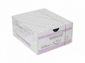 Шовный материал ПГА 3/0, 75 см, фиолет. Кол. 20 мм, 1/2 Helm, Германия