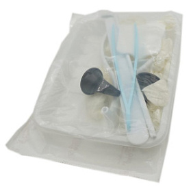 Набор оториноларингологический "ЕВАЛОР" тип-1 (зеркало носовое тип 2 № 30, зеркало гортанное, шпатель для языка двухсторонний, воронка ушная №1, № 3, пинцет ушной штыкообразный, перчатки, салфетка 50х50 -3 шт, лоток)