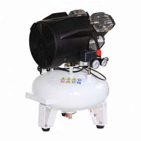 Remeza КМ-24.VS204 - безмасляный компрессор для 2-х стоматологических установок, без осушителя, с ресивером 24 л, 150 л/мин