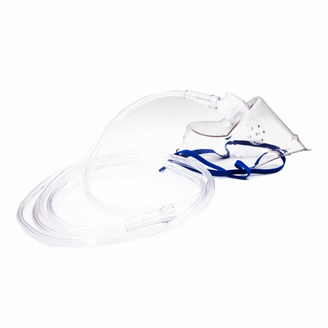 Маска кислородная взрослая + кислородный шланг 2,1 м