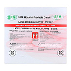 Перчатки хирургические СТЕРИЛЬНЫЕ латексные неопудренные (SFM, Германия) размер 8,5