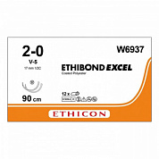 Шовный материал ЭТИБОНД Эксел 2/0. 90 см. зеленый Кол.-реж. 17 мм х 2. 1/2 Ethicon