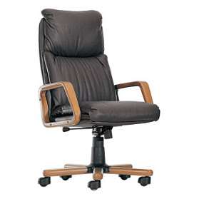 Стул-кресло Надир EX для руководителя на роликовой опоре, механизм - газ/лифт