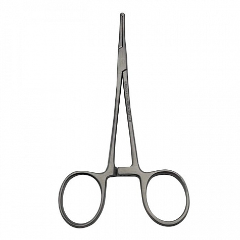 Зажим кровоостанавливающий 1х2 зубый зубчатый изогнутый N 1 150мм