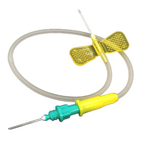 Игла-бабочка Lind-Vac 20G x 3/4'' x 7'' 0.9мм х 19 мм, длина трубки 19 см, с гибким катетером и люэр-адаптером, 100 шт/уп