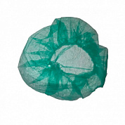 Шапочка-берет медицинская одноразовая, размер универсальный (12г/кв.м, Зеленая)