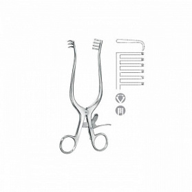 Ранорасширитель с кремальерой с тупыми зубцами, 25,5 см KLS Martin