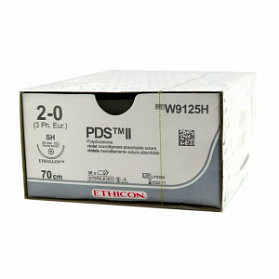 Шовный материал ПДС II 2/0. 70 см. фиолет. Кол. 26 мм. 1/2 Ethicon