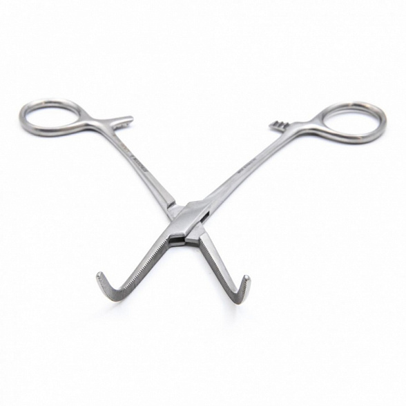 Зажим артериальный по Микстеру-О Шаугнези горизонтально-изогнутый, 180 мм