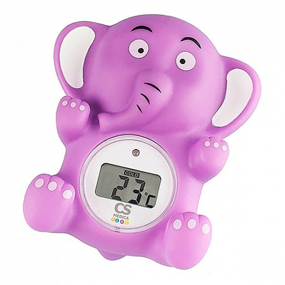 Термометр для измерения температуры воды и воздуха KIDS CS-81е CS Меdica, для купания малыша, безопасное измерение, индикация низкой и высокой температуры