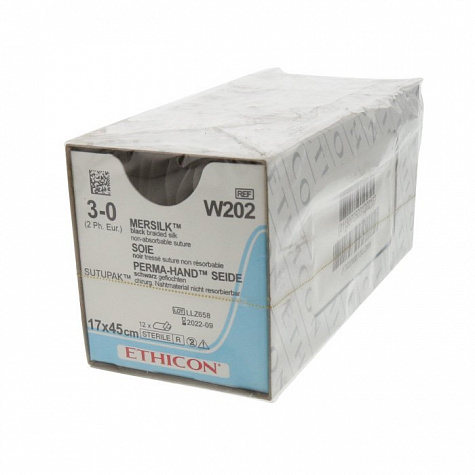 Шовный материал ШЕЛК 3/0. 17х45 см. черный лигатура Ethicon