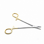 Иглодержатель, армированный твердым сплавом, с золотыми ручками, 160 мм. Surgiwell