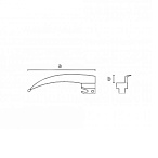 Клинок Miller (прямой) №00  Металл, LED